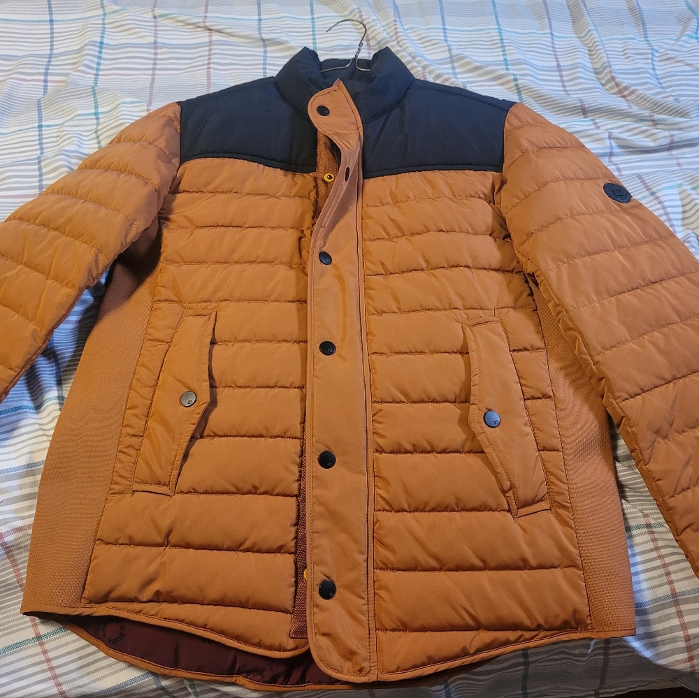 Mens Scotch and Soda Midseason Insulated Jacket size Small Burnt Orange
